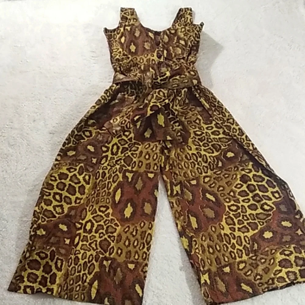 ANIMAL PRINT JUMPER W/Head Wrap NWOT